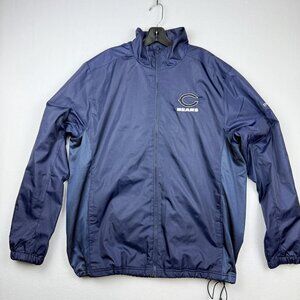 Chicago Bears Vintage Reebok Windbreaker Jacket Soft Shell‎ Size L Mens Navy